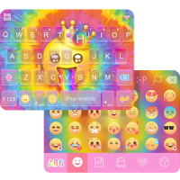 Tie Dye Emoji Keyboard Theme