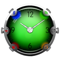 Colorful Glass Clock Widget