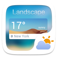 Landscape Weather Widget Theme