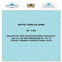 Note circulaire Impôts 2016