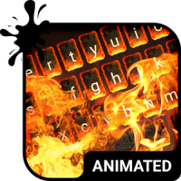 Burning Animated Keyboard + Live Wallpaper