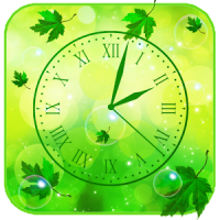 Spring Leaves Clock