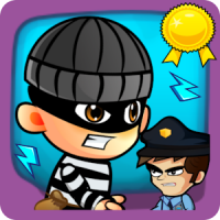 policiais Bob e jogos ladrões