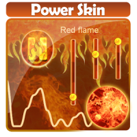 Red flame Music Player Skin