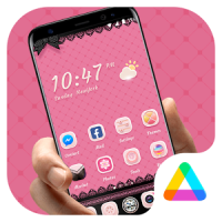 Pink Lace Theme - Theme for Android Free