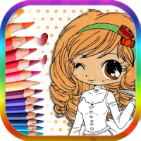 Cute Girl Baby Coloring Book