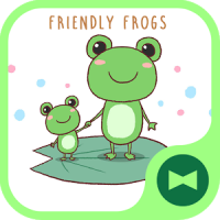 Cute Wallpaper Friendly Frogs