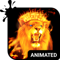 Fire Lion Animated Keyboard + Live Wallpaper