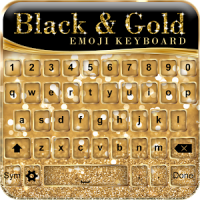 Black and Gold Emoji Keyboard