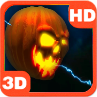 Lightning Halloween Pumpkin 3D