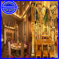 Diseño de restaurante de bambú