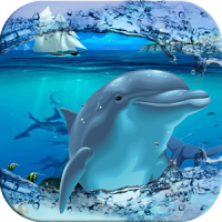 Mar delfines nadando