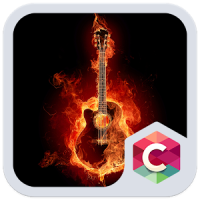 Fire Guitar CLauncher Theme HD