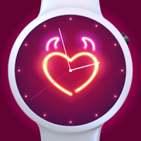 Neon Heart Watch Face