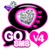Sparkle Heart Theme for GO SMS