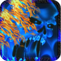 Blue Ghost Skull Fire Live Wallpaper