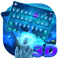 Hologram Blue Keyboard Theme