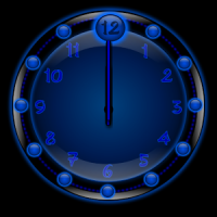 Sleek Blue Clock Widget