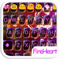 Fire Heart Emoji Keyboard Skin