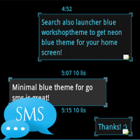 SMS Proのテーマの氷は最小限GO SMS Pro