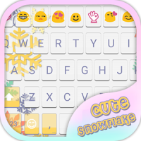 Cute Snow Flake Emoji Keyboard