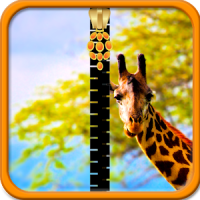 Giraffe Zipper Lock Screen