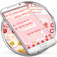 SMS Messages Strawberry IceCream Theme