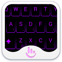 New Neon Purple Keyboard Theme