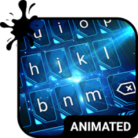 Blue Light Animated Keyboard + Live Wallpaper