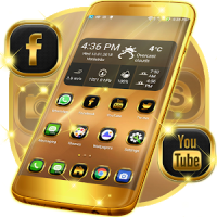 Neon Tema Ouro GO Launcher