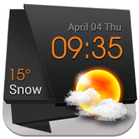 3D時計＆天気ウィジェット(現在時間、現在天気、立体)