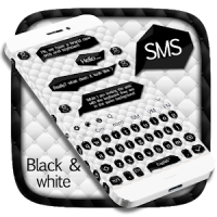 Teclado blanco negro SMS