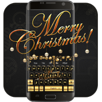 Golden Merry Christmas music keyboard