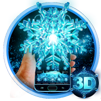 3D Frozen Snowflake Winter theme