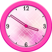Pink Analog Clock Widget