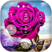 Pink Rose Lock Screen Theme