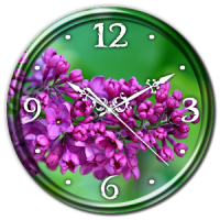 Lilac Flowers Clock Live WP