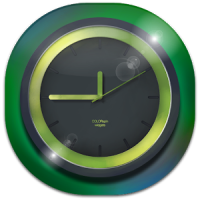 3D Neon Green Clock