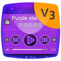 Purple stars Music Player