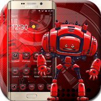 Red Cute Robot Theme
