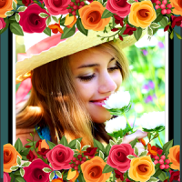 Collage de la foto de la flor