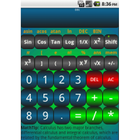 Calculator with shake