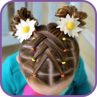 Hairstyles for children step by step on short hair