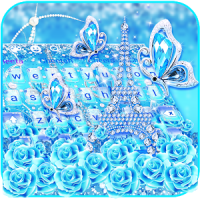 Turquoise Diamond Butterfly Keyboard Theme
