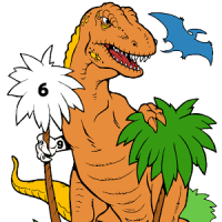 Dinosaur Color by Number