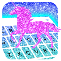 Galaxy Glistening Unicorn Keyboard
