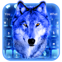 Ice wolf Blue 3D Keyboard