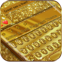 Glitter and Gold Premium Keyboard Theme