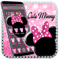 Pink Black Minny Bow Theme