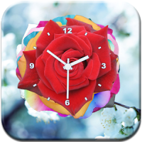 Rose Flower Clock LWP